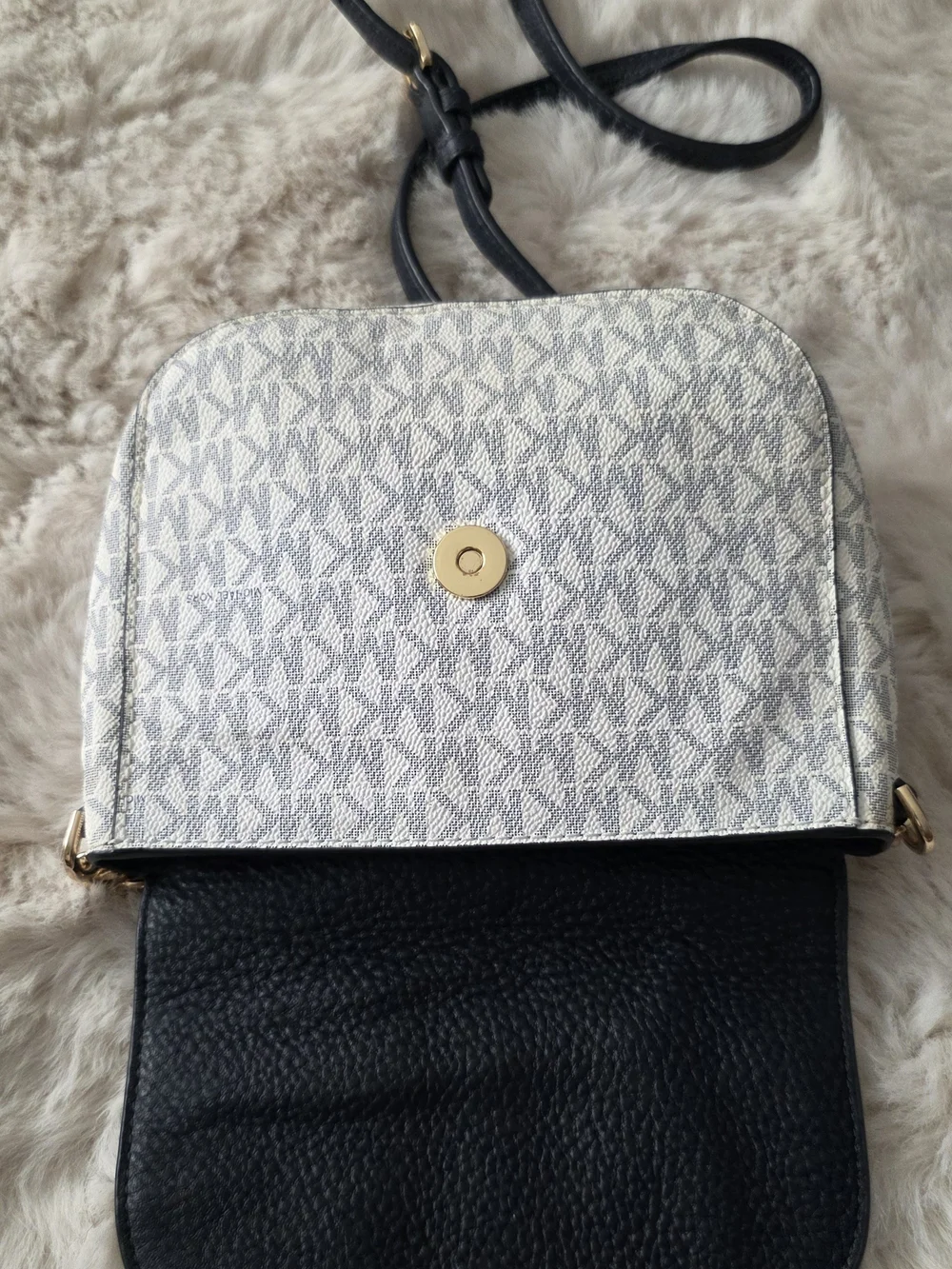 Michael Kors Navy and Signature Monogram Crossbody Bag